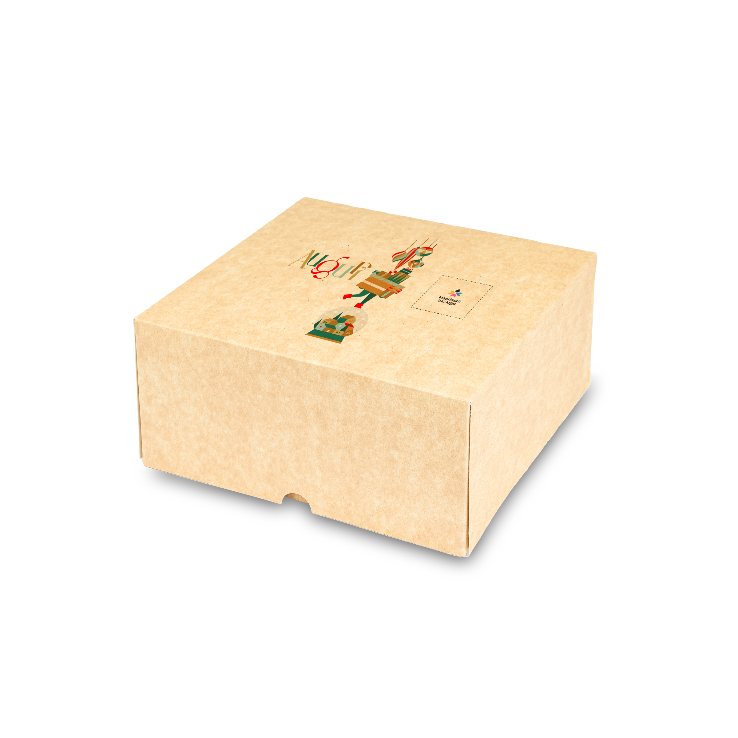 Scatole porta torta Francesi avana Natale- Printcentral - - -