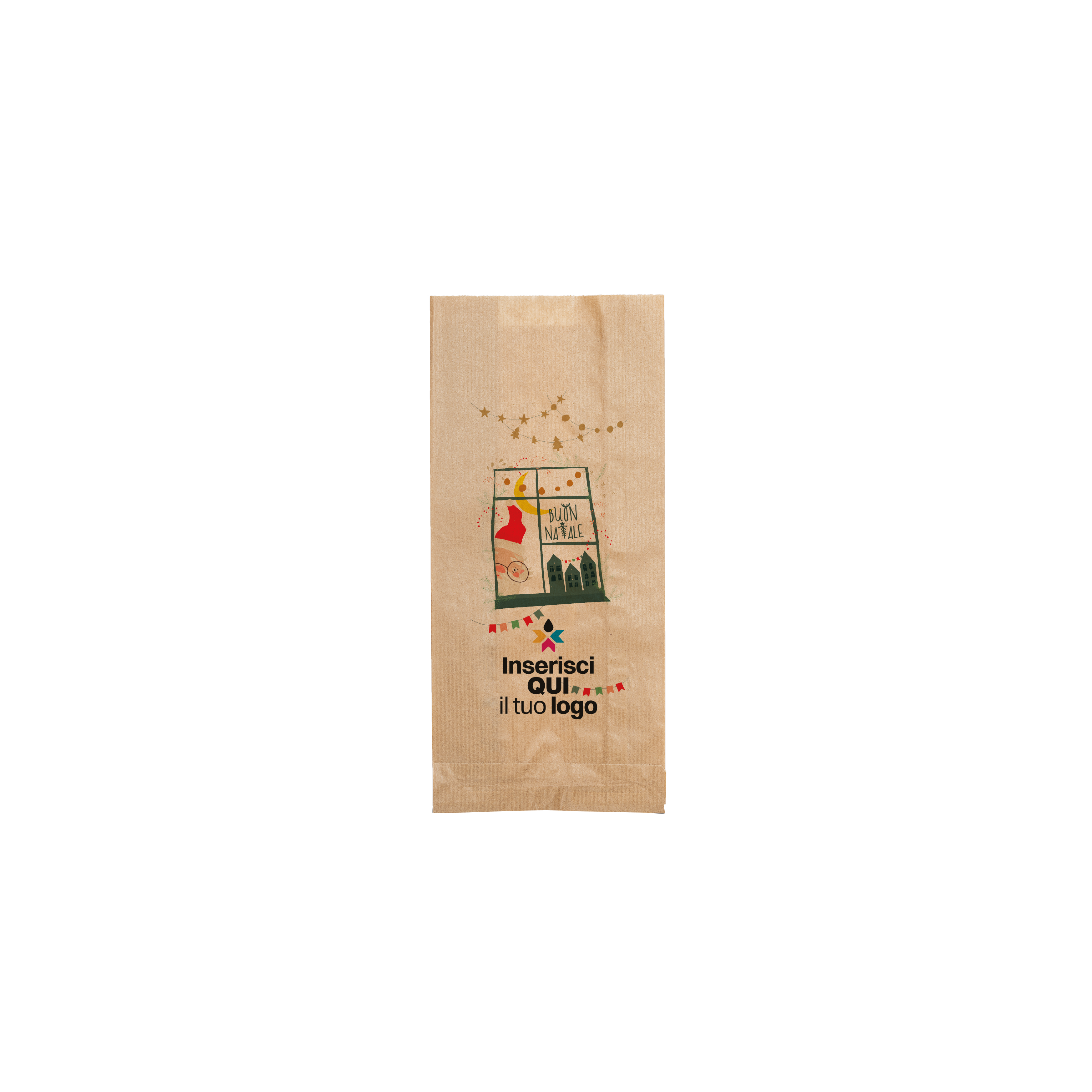 Sacchetti in carta avana Natale- Printcentral - - -