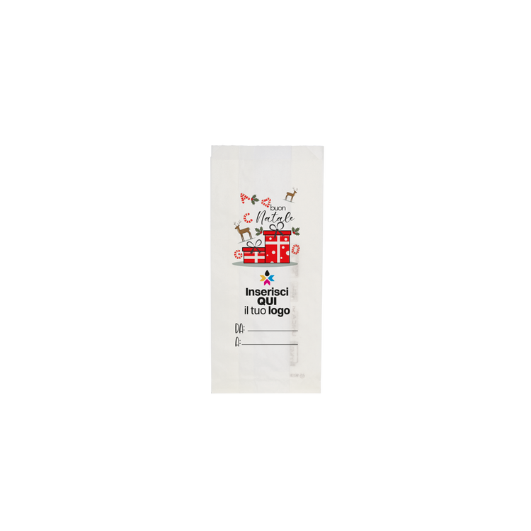 Sacchetti in carta bianco Natale- Printcentral - - -