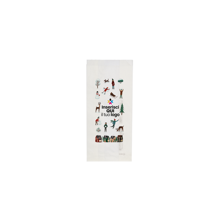 Sacchetti in carta bianco Natale- Printcentral - - -