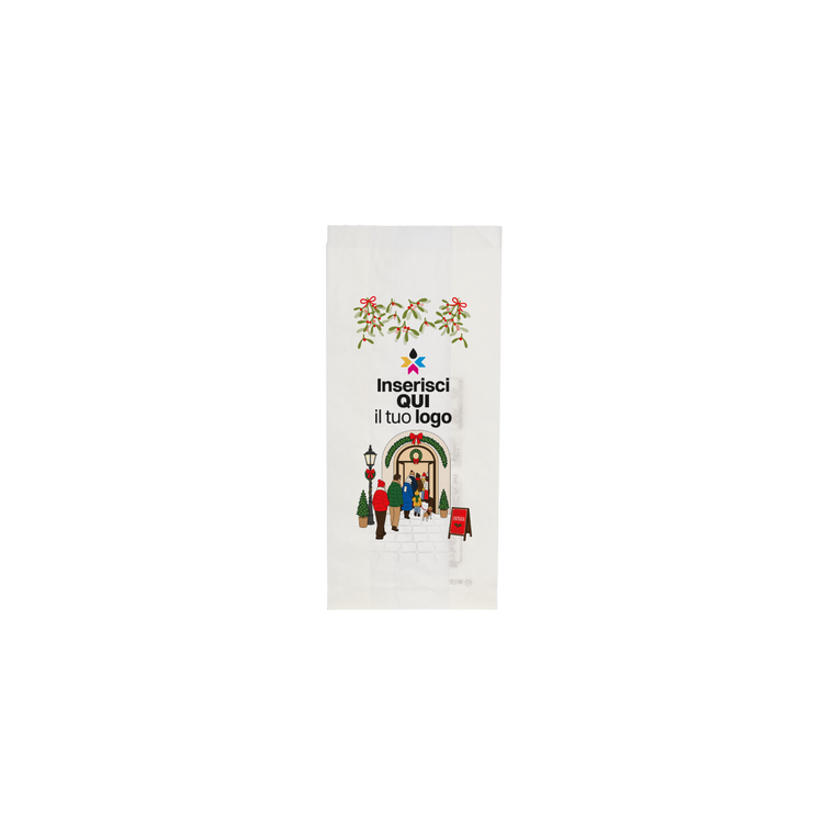 Sacchetti in carta bianco Natale- Printcentral - - -