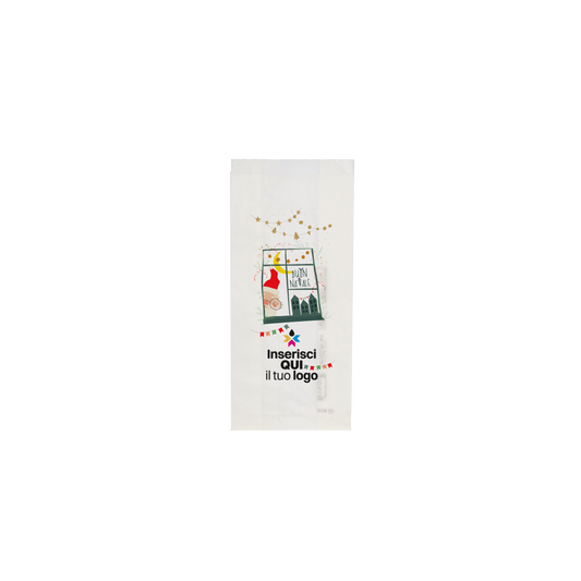 Sacchetti in carta bianco Natale- Printcentral - - -
