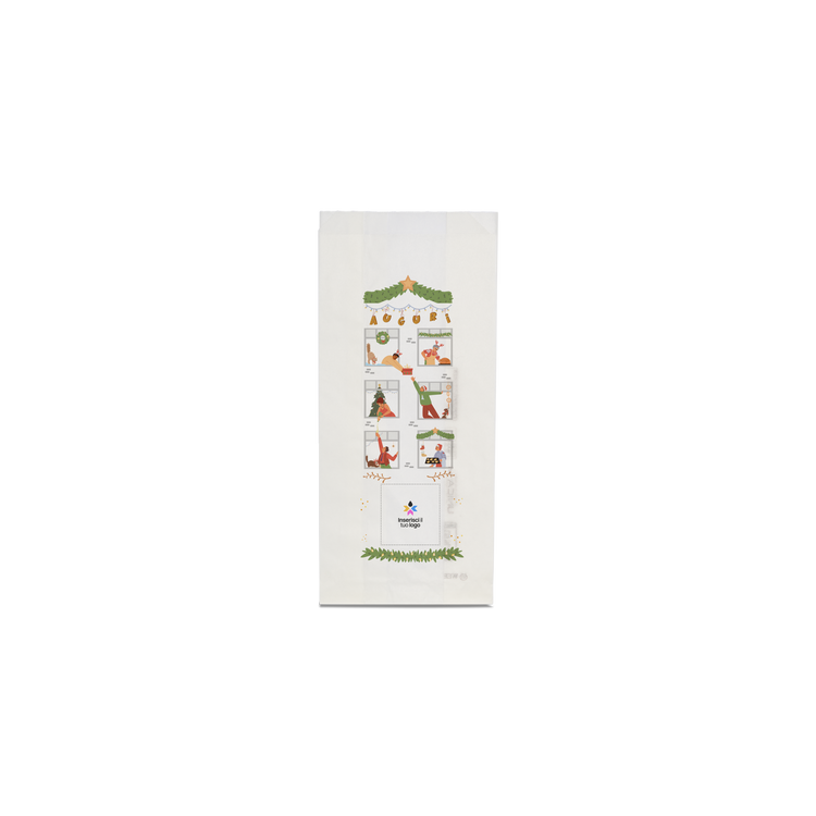 Sacchetti in carta bianco Politenati Natale- Printcentral - - -