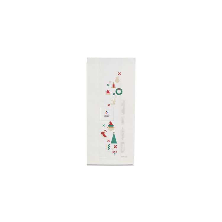 Sacchetti in carta bianco Politenati Natale- Printcentral - - -