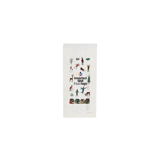 Sacchetti in carta bianco Politenati Natale- Printcentral - - -