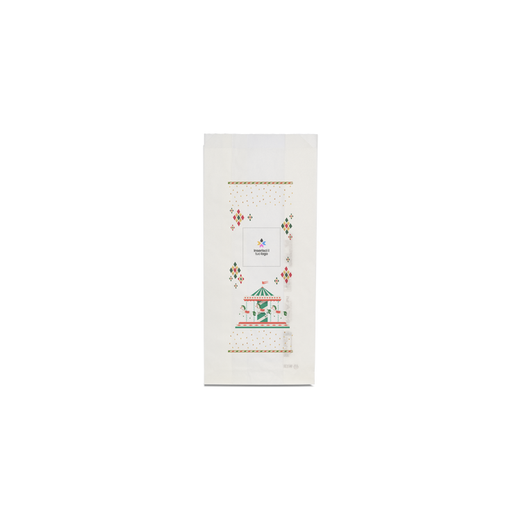 Sacchetti in carta bianco Politenati Natale- Printcentral - - -