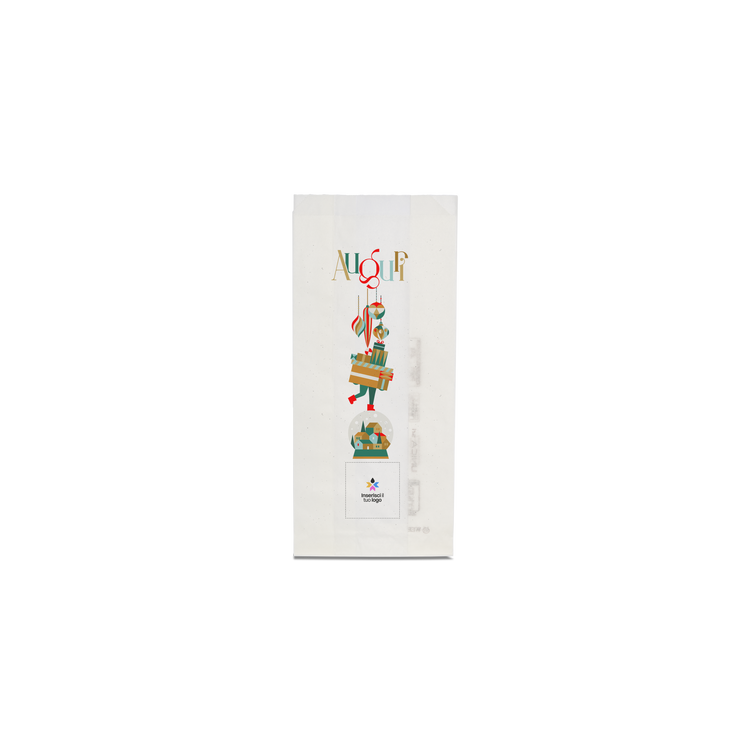 Sacchetti in carta bianco Politenati Natale- Printcentral - - -