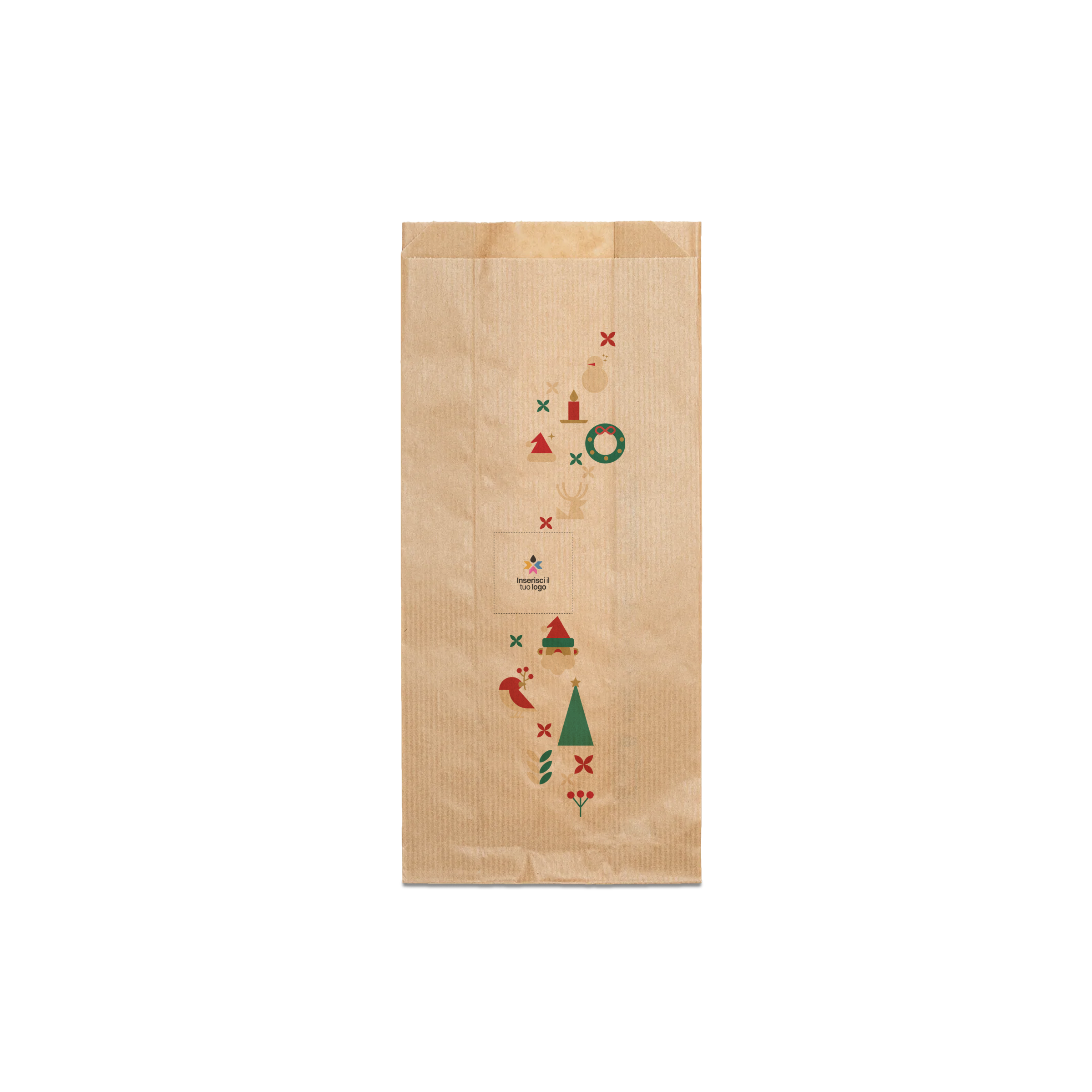Sacchetti in carta avana Politenati Natale- Printcentral - - -