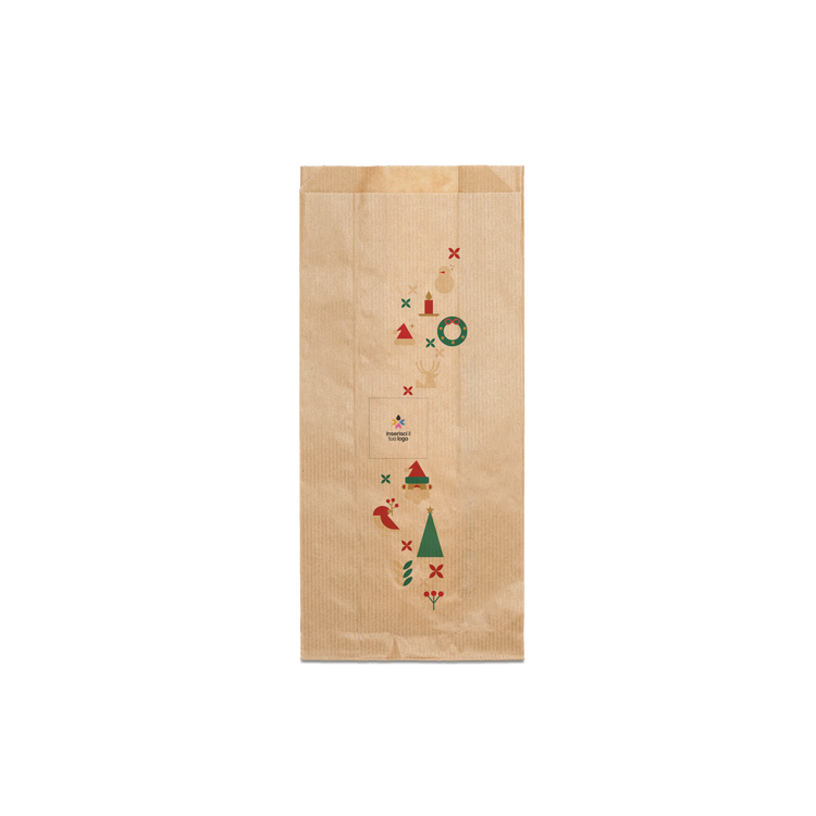 Sacchetti in carta avana Politenati Natale- Printcentral - - -