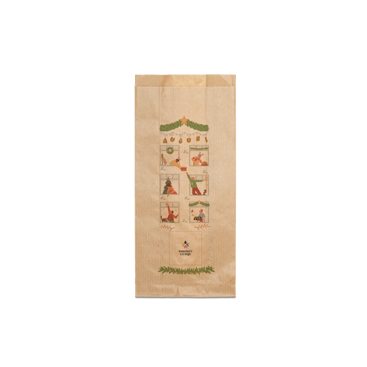 Sacchetti in carta avana Politenati Natale- Printcentral - - -