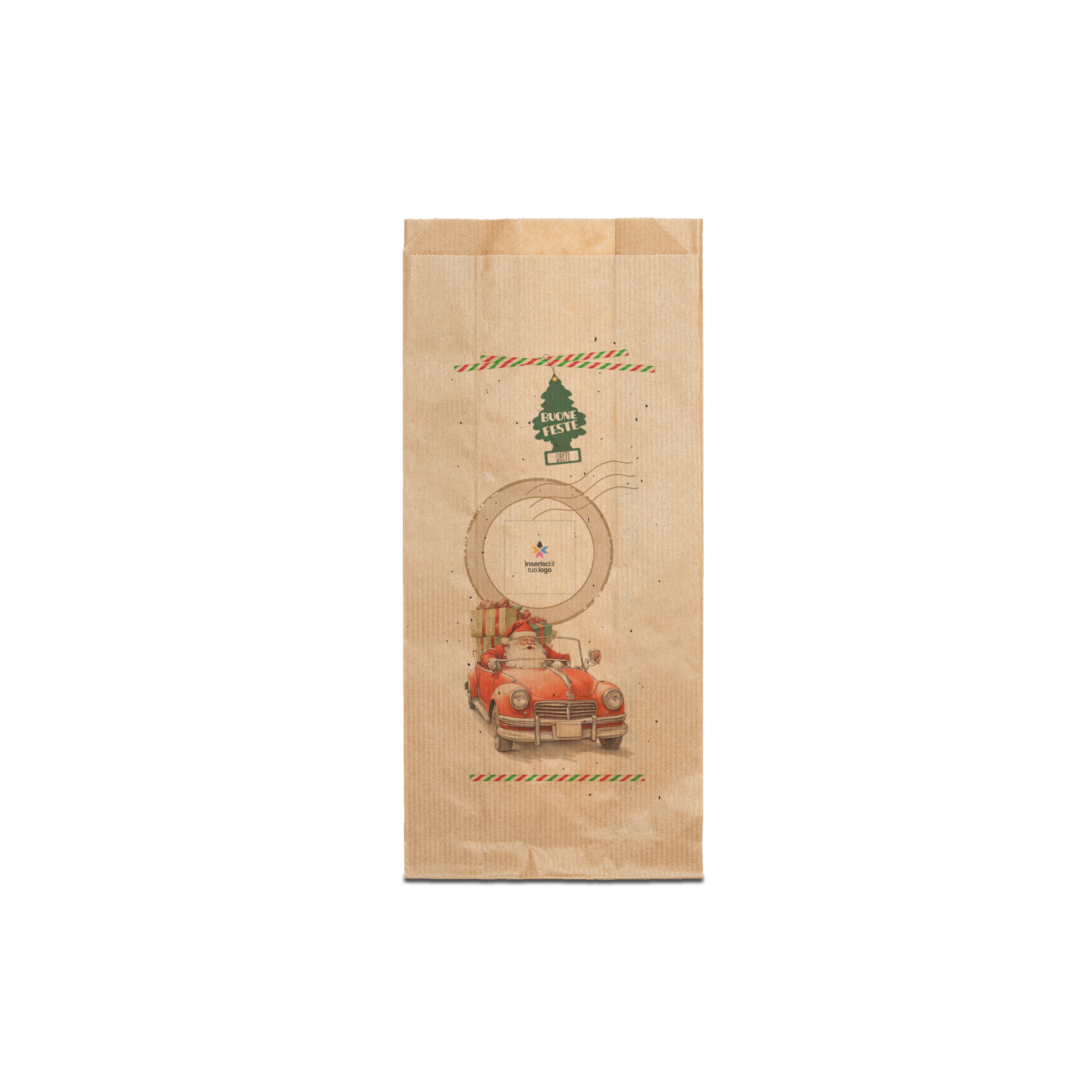 Sacchetti in carta avana Politenati Natale- Printcentral - - -