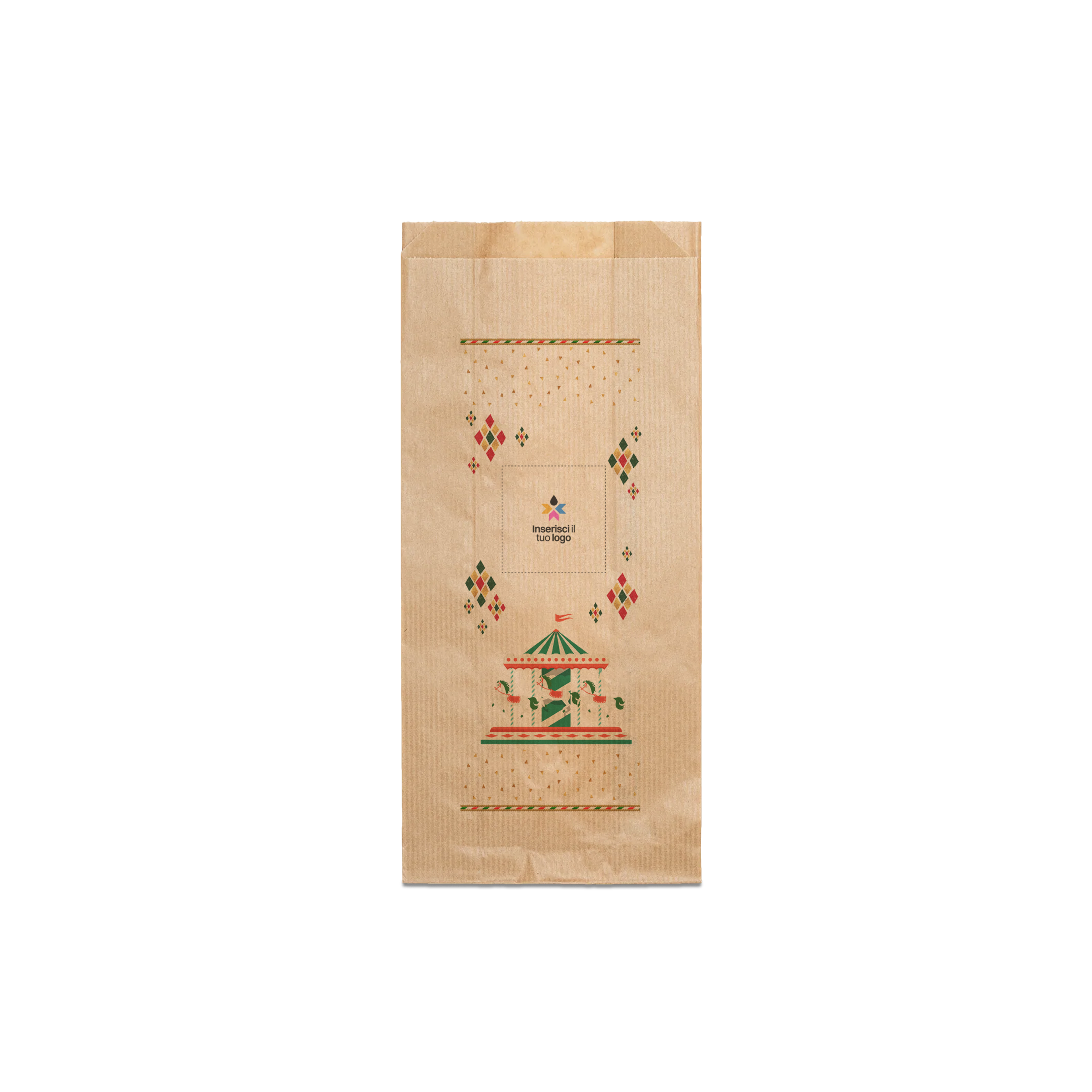 Sacchetti in carta avana Politenati Natale- Printcentral - - -