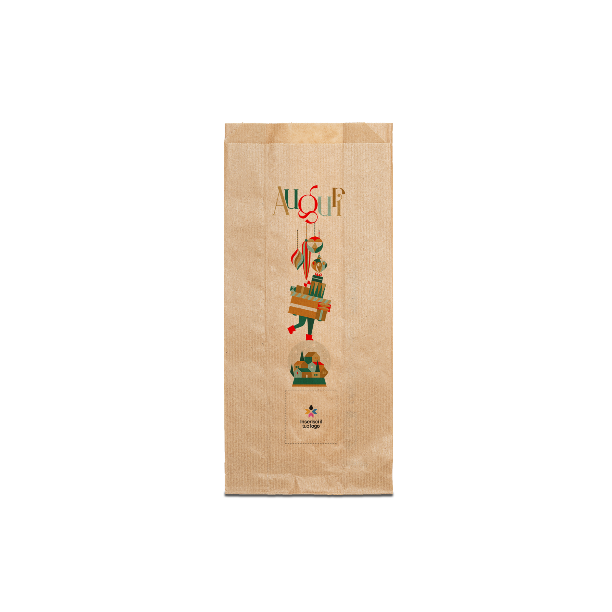 Sacchetti in carta avana Politenati Natale- Printcentral - - -