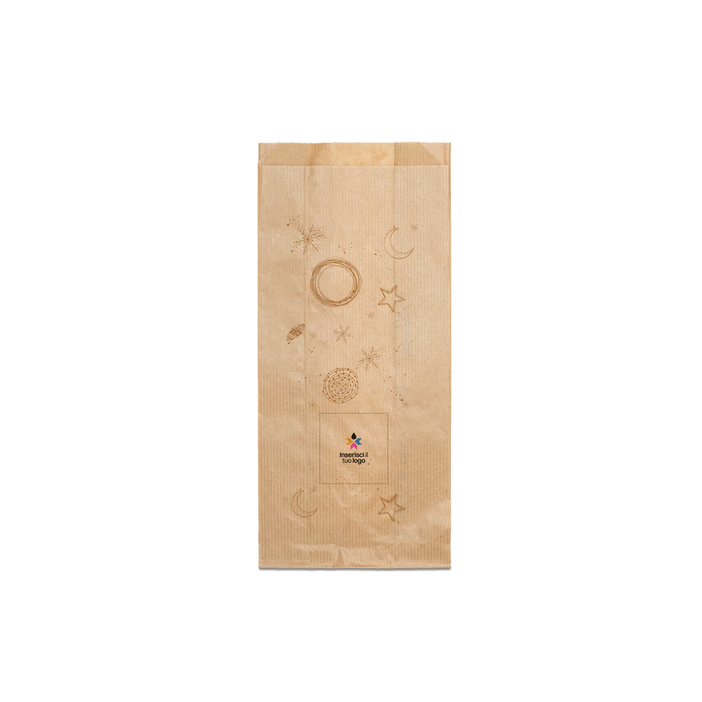 Sacchetti in carta avana Politenati Natale- Printcentral - - -