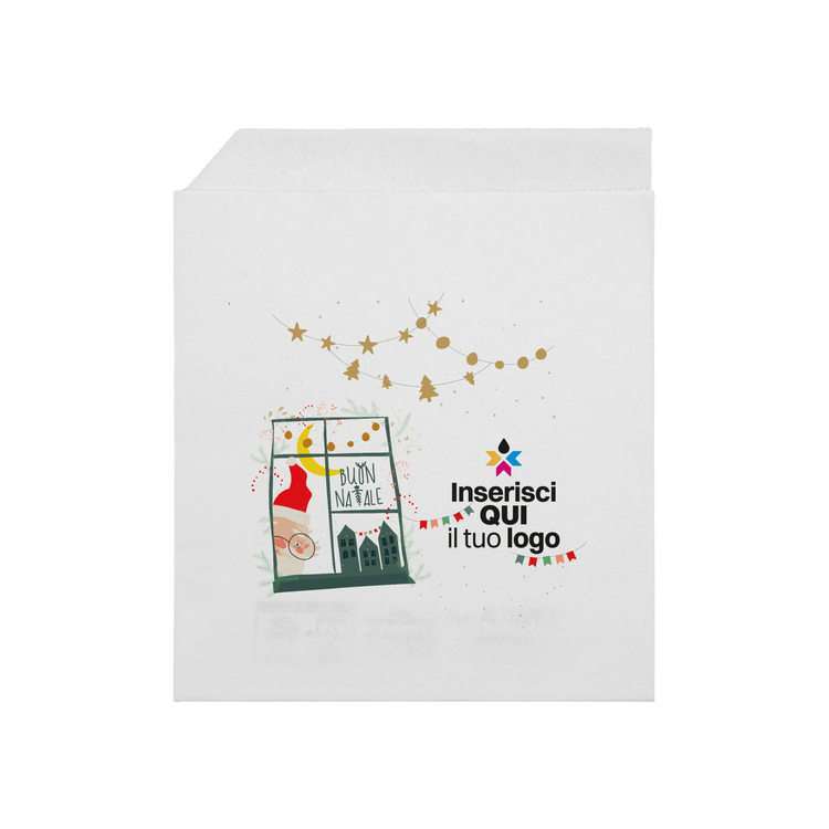 Sacchetti in carta bianco Prendi panino Natale- Printcentral - - -