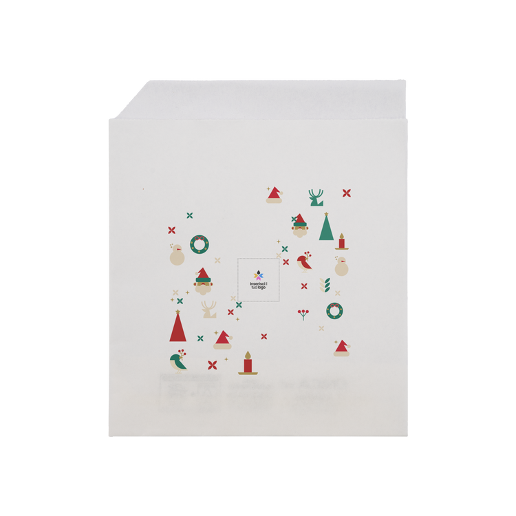 Sacchetti in carta bianco Prendi panino Natale- Printcentral - - -