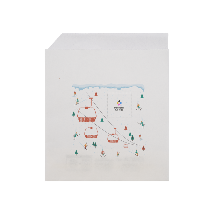 Sacchetti in carta bianco Prendi panino Natale- Printcentral - - -