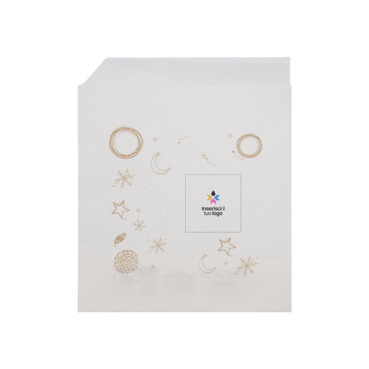 Sacchetti in carta bianco Prendi panino Natale- Printcentral - - -