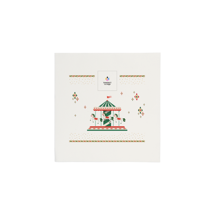 Tovaglioli microincollati bianco Natale- Printcentral - - -