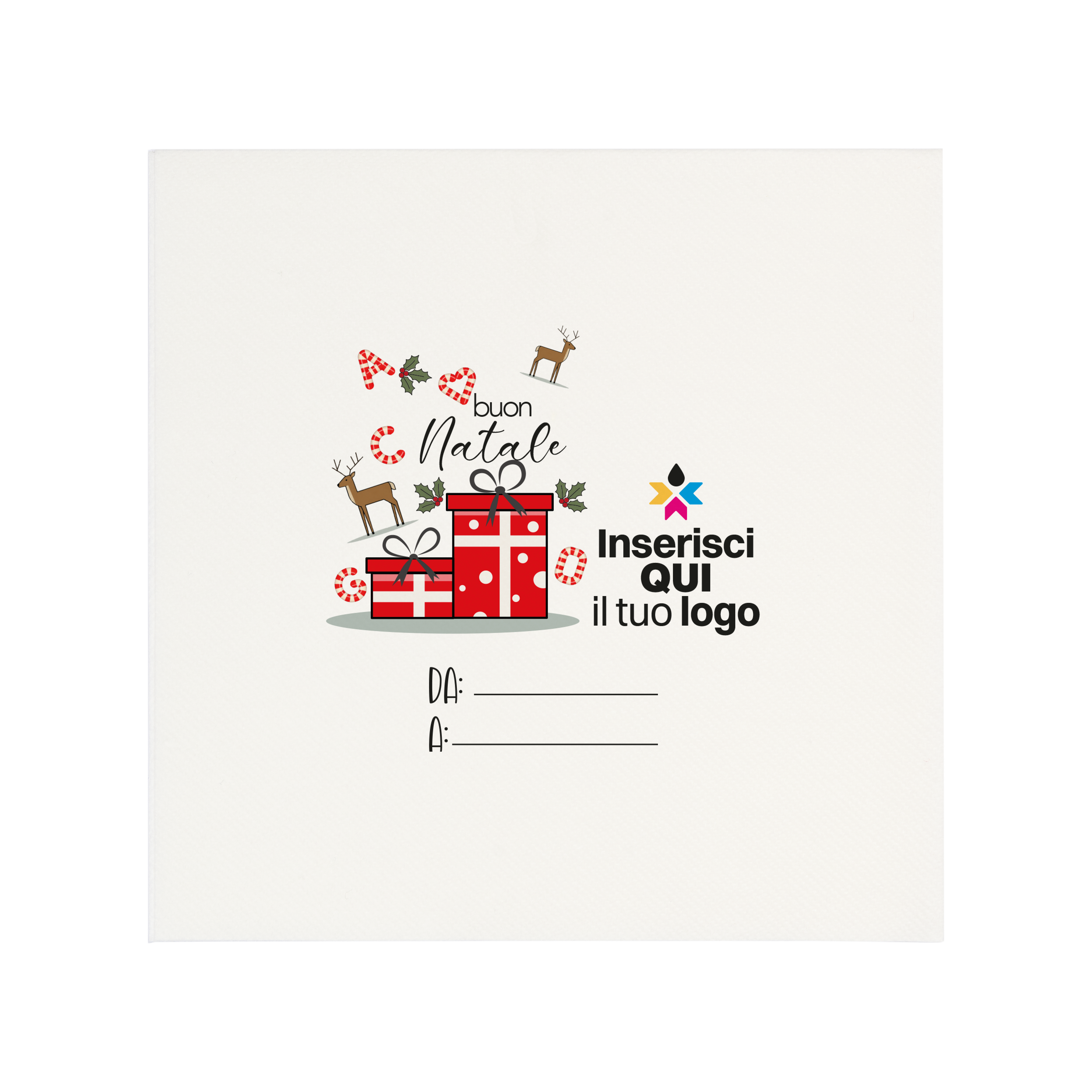 Tovaglioli microincollati bianco Natale- Printcentral - - -