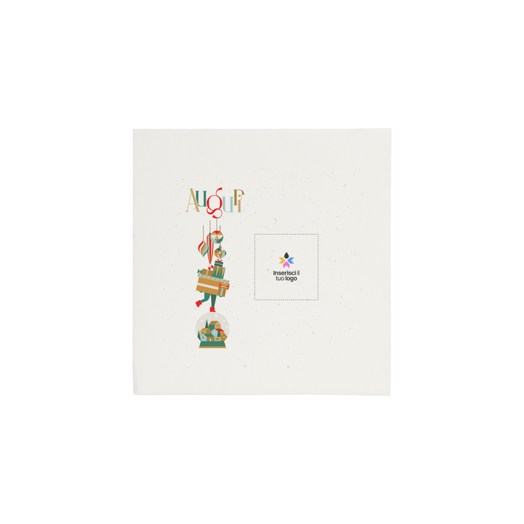 Tovaglioli microincollati bianco Natale- Printcentral - - -