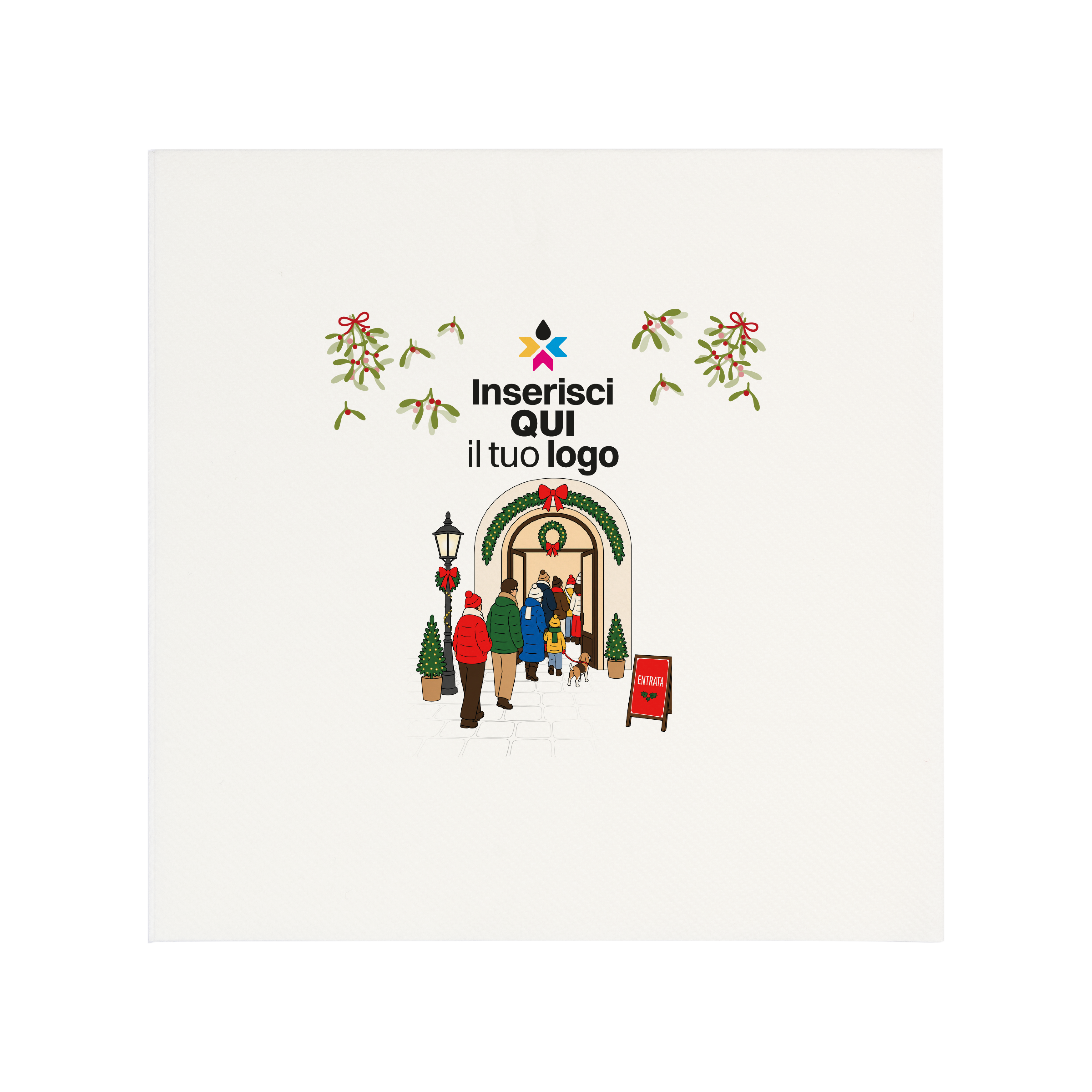 Tovaglioli microincollati bianco Natale- Printcentral - - -
