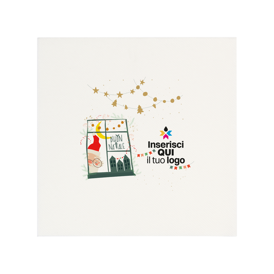 Tovaglioli microincollati bianco Natale- Printcentral - - -
