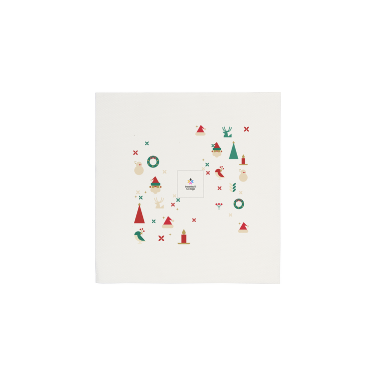 Tovaglioli microincollati bianco Natale- Printcentral - - -