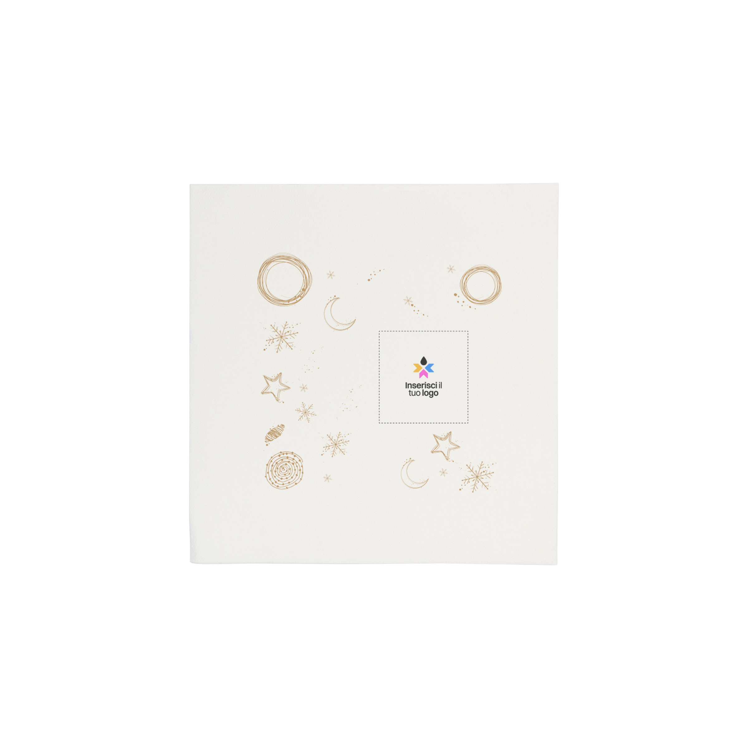 Tovaglioli microincollati bianco Natale- Printcentral - - -