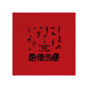 Tovaglioli microincollati rosso Natale- Printcentral - - -