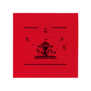 Tovaglioli microincollati rosso Natale- Printcentral - - -