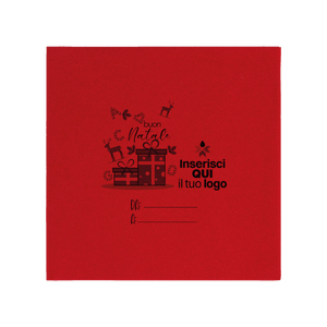 Tovaglioli microincollati rosso Natale- Printcentral - - -