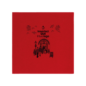 Tovaglioli microincollati rosso Natale- Printcentral - - -
