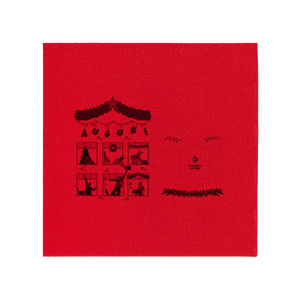 Tovaglioli microincollati rosso Natale- Printcentral - - -
