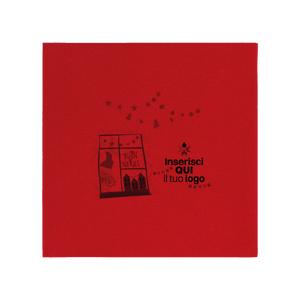 Tovaglioli microincollati rosso Natale- Printcentral - - -