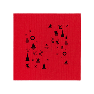 Tovaglioli microincollati rosso Natale- Printcentral - - -