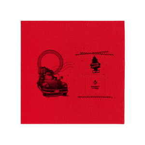 Tovaglioli microincollati rosso Natale- Printcentral - - -