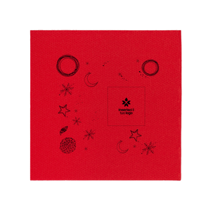 Tovaglioli microincollati rosso Natale- Printcentral - - -