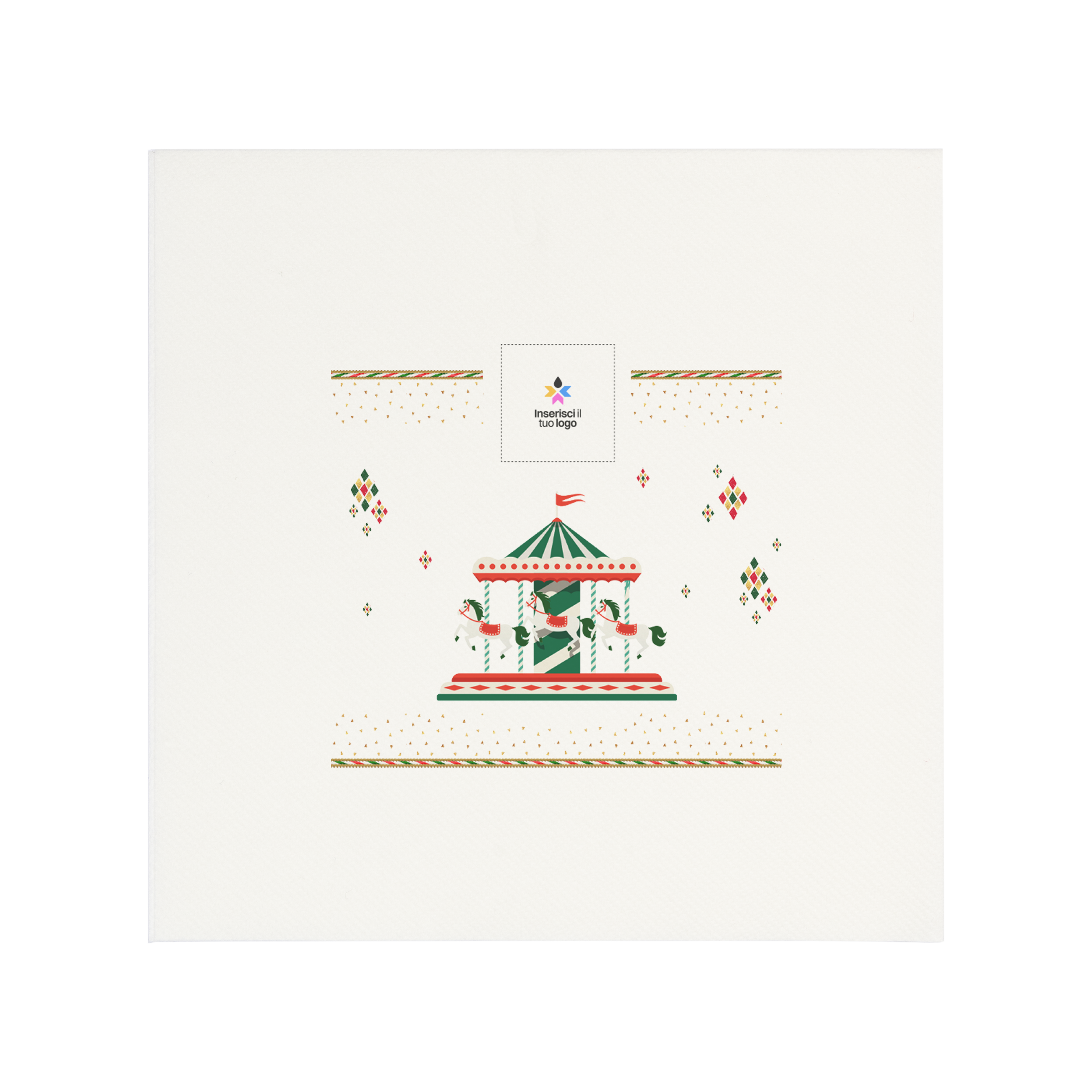 Tovaglioli carta secca bianco Natale- Printcentral - - -