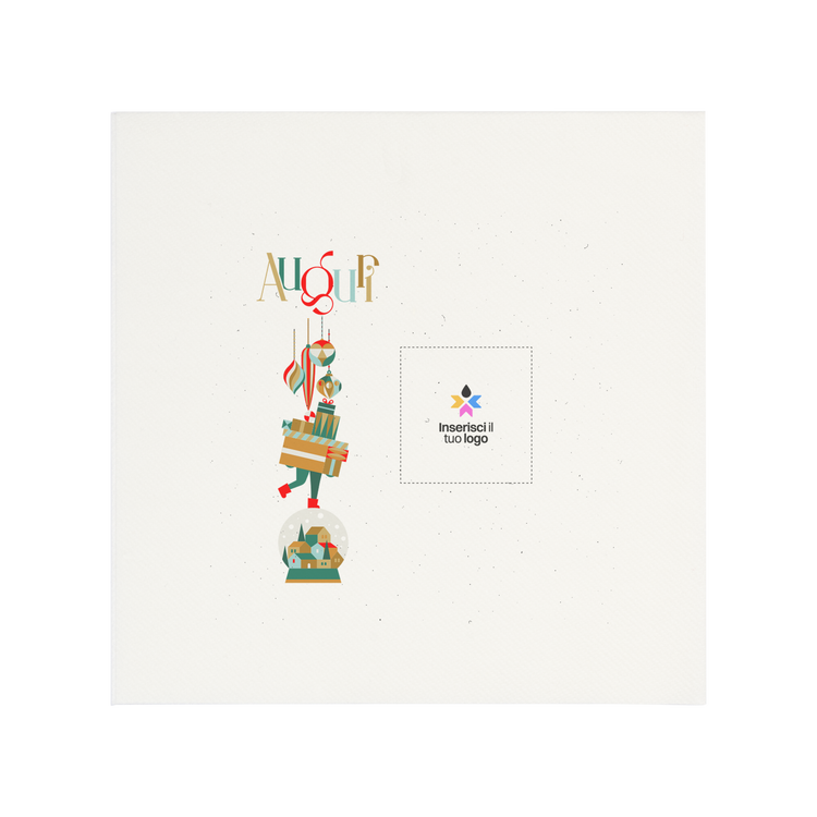 Tovaglioli carta secca bianco Natale- Printcentral - - -