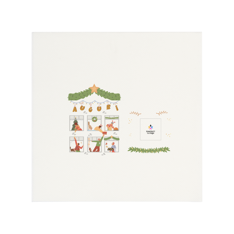 Tovaglioli carta secca bianco Natale- Printcentral - - -
