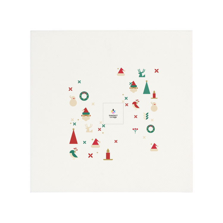 Tovaglioli carta secca bianco Natale- Printcentral - - -