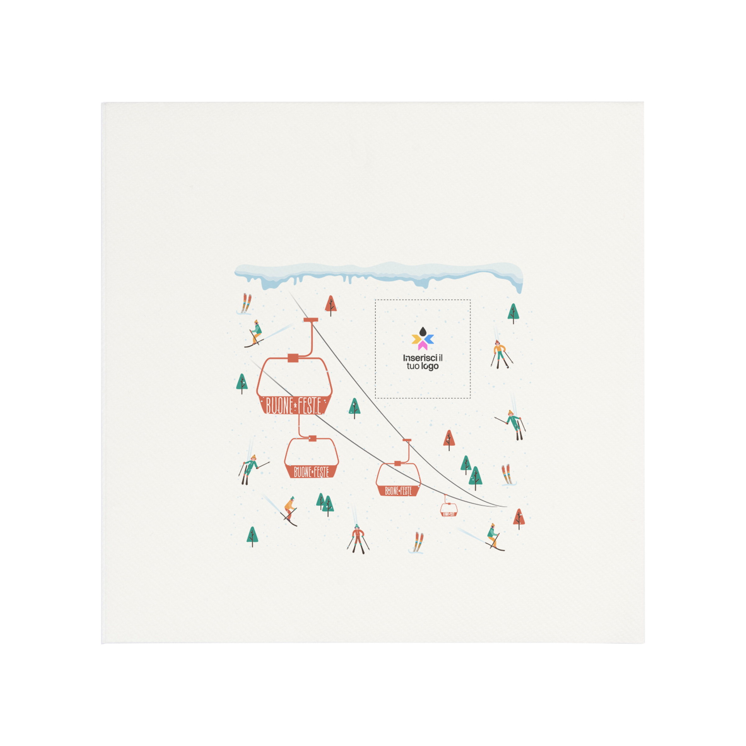 Tovaglioli carta secca bianco Natale- Printcentral - - -