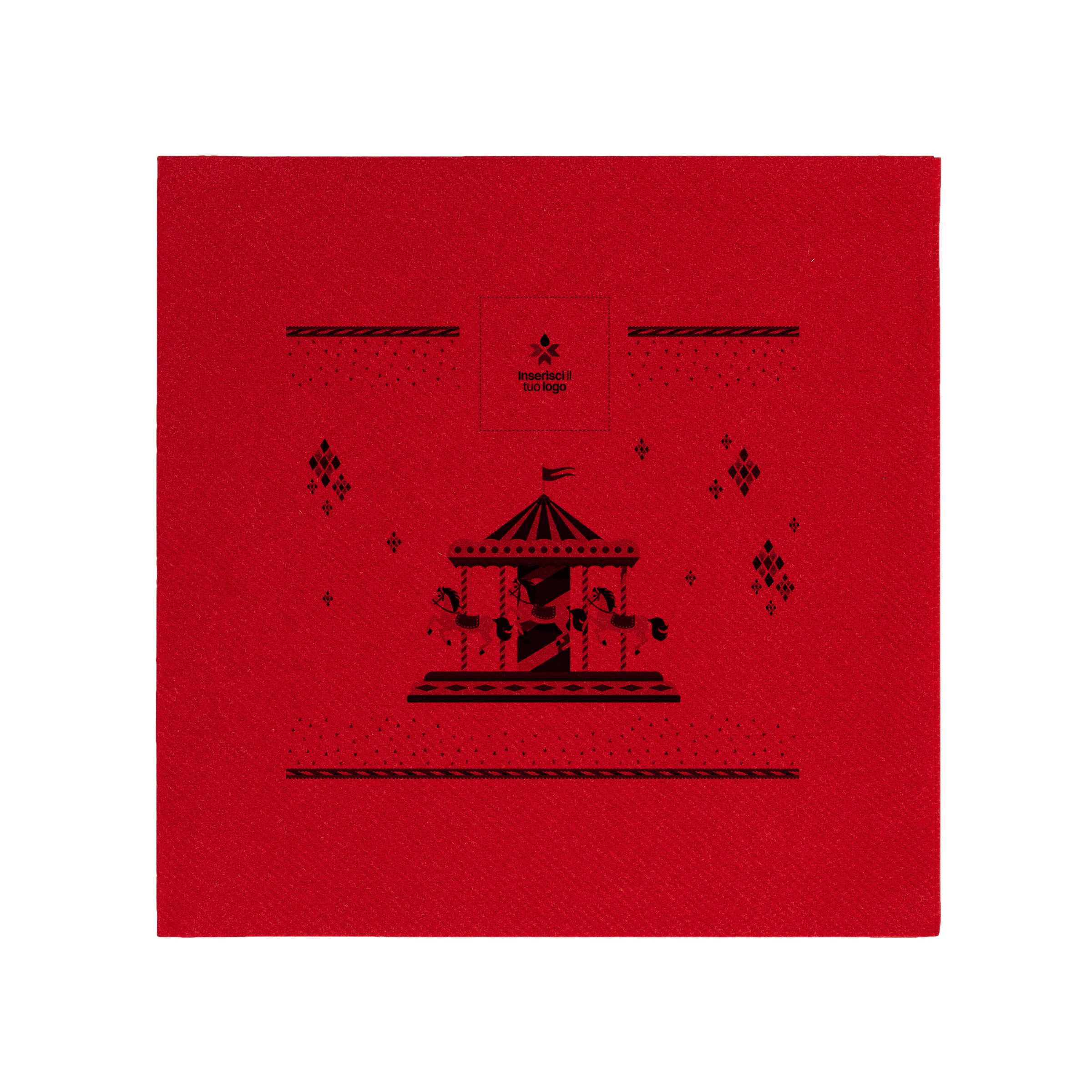 Tovaglioli carta secca rosso Natale- Printcentral - - -