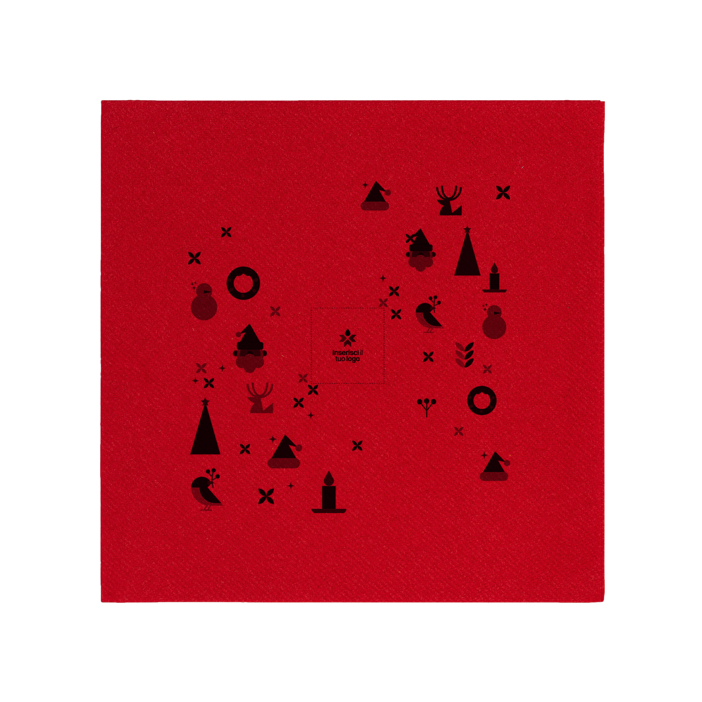 Tovaglioli carta secca rosso Natale- Printcentral - - -