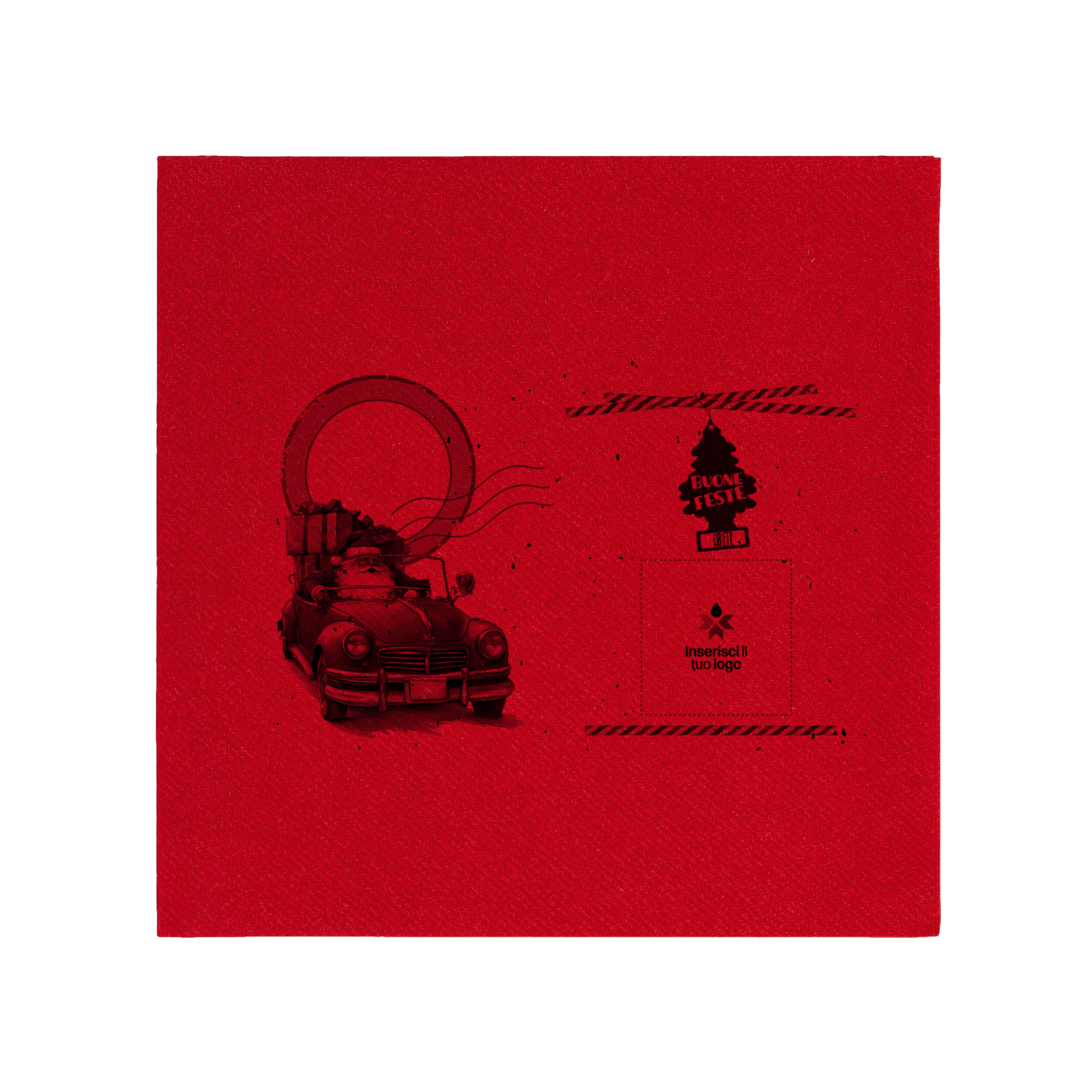 Tovaglioli carta secca rosso Natale- Printcentral - - -