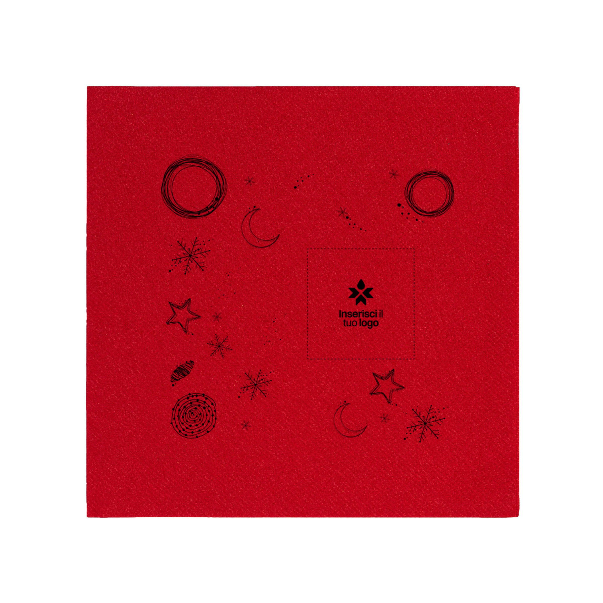 Tovaglioli carta secca rosso Natale- Printcentral - - -
