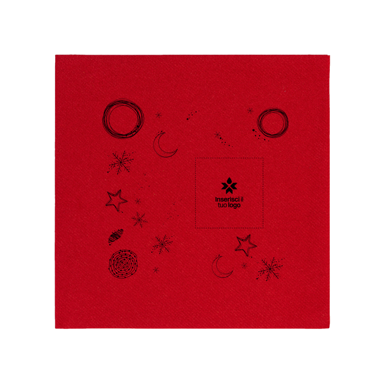 Tovaglioli carta secca rosso Natale- Printcentral - - -