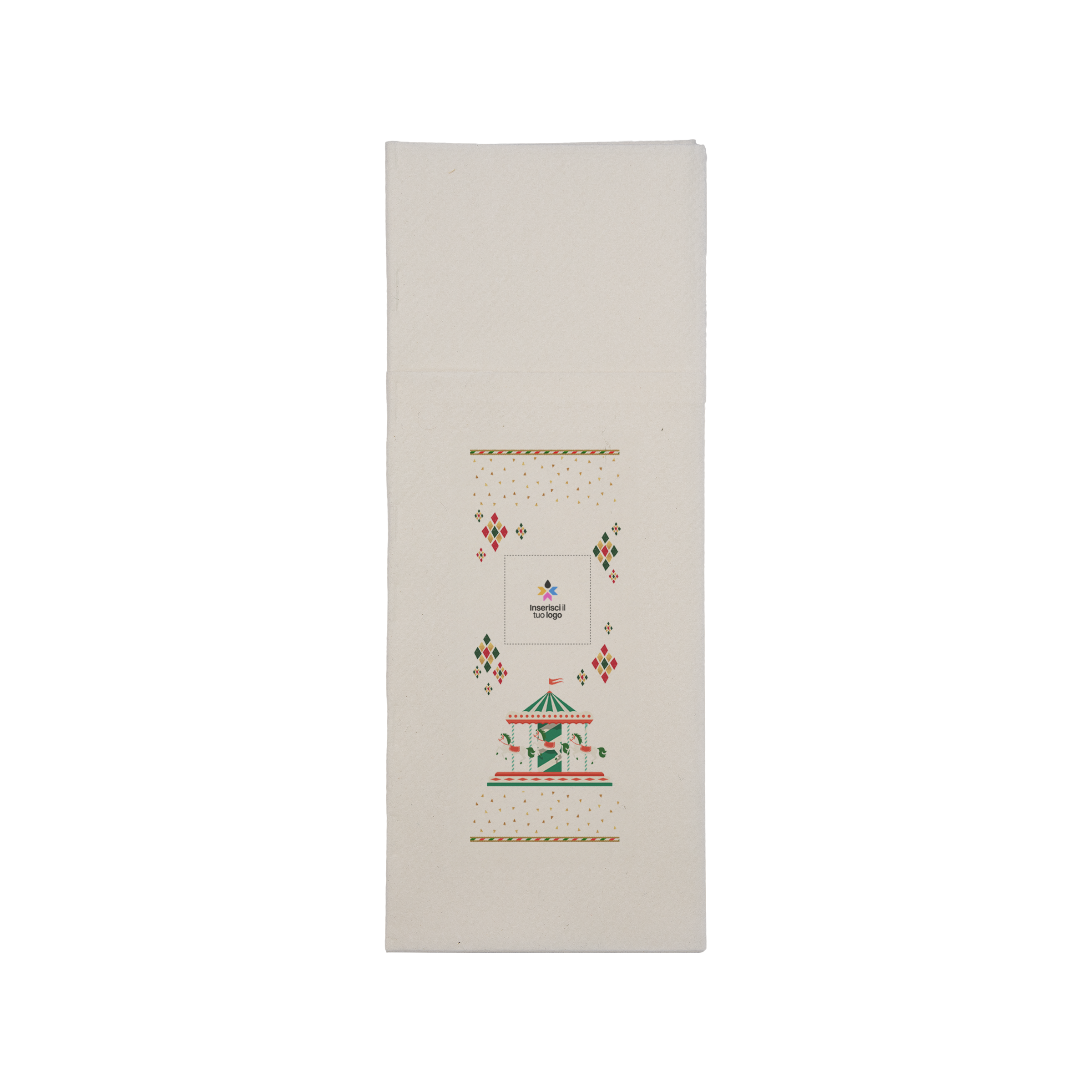 Tovaglioli carta secca service bianco Natale- Printcentral - - -