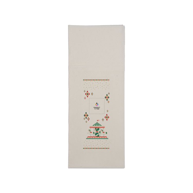 Tovaglioli carta secca service bianco Natale- Printcentral - - -